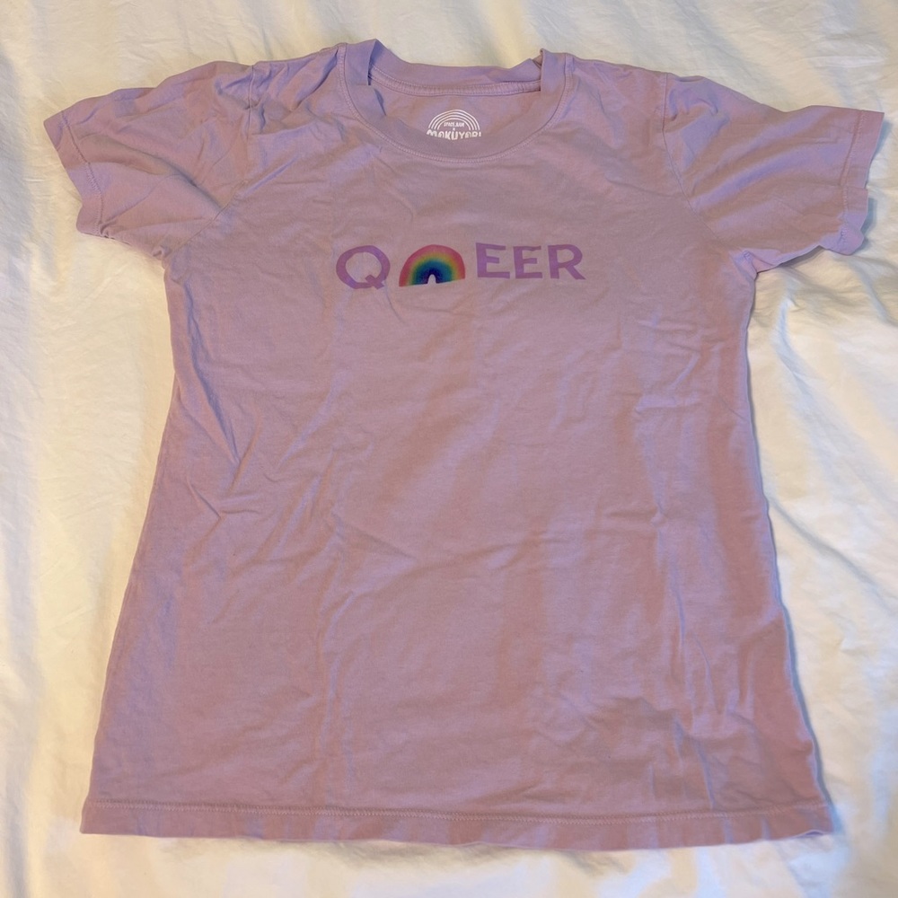 Lilac Pride Queer Rainbow t shirt by Mokuyobi